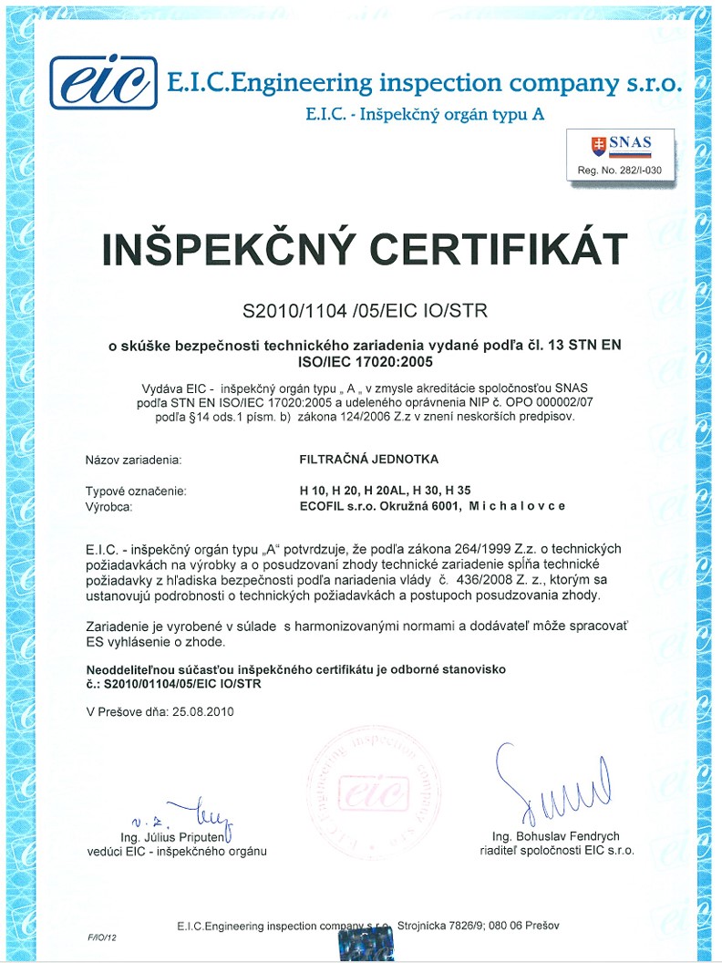 Certificat Technique